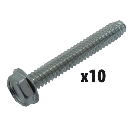 10-24 x 1.25 in. Thread Forming Screw, Hex Washer Head, Qty 10 - am-1278 - migrated