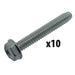 10-24 x 1.25 in. Thread Forming Screw, Hex Washer Head, Qty 10 - am-1278 - migrated