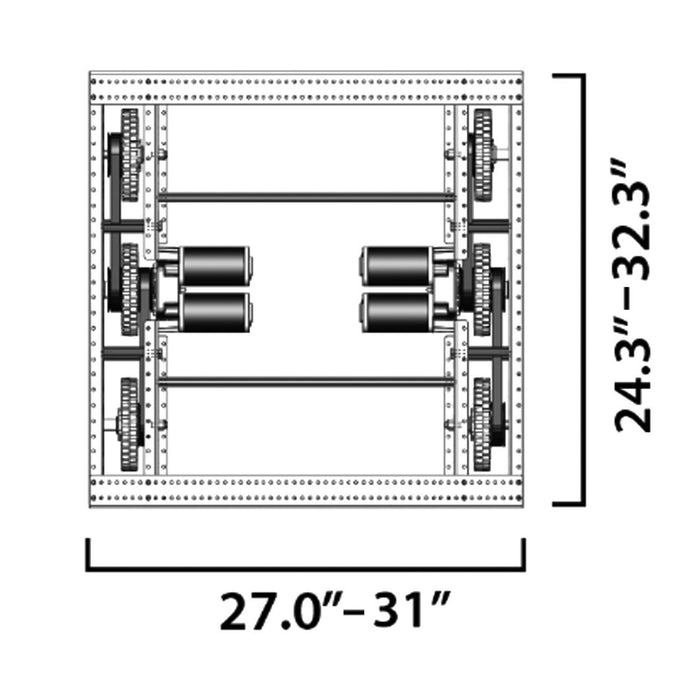 AM14U4 - 6 Wheel Drop Center Robot Drive Base - FIRST Kit of Parts Chassis - am-14U4_5 - Image-5 - migrated