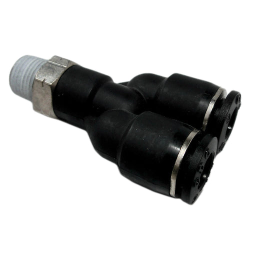 Fitting pneumatic Y 1/4 press-in (two) 1/8 in. NPT (one) - am-2183 - migrated