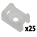 White Cable Tie Base Saddle Wire Holder Qty 25 - am-2594 - migrated