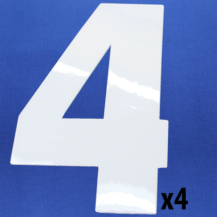 Vinyl Adhesive Numbers White 4 in. tall Qty. 4 - am-2684 - Number=Four - migrated