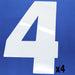 Vinyl Adhesive Numbers White 4 in. tall Qty. 4 - am-2684 - Number=Four - migrated