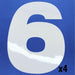 Vinyl Adhesive Numbers White 4 in. tall Qty. 4 - am-2686 - Number=Six Or Nine - migrated