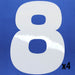 Vinyl Adhesive Numbers White 4 in. tall Qty. 4 - am-2688 - Number=Eight - migrated