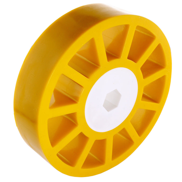 Custom Colored 35A Durometer Compliant Wheels - am-3480_35A_yellow - Diameter=4 in, Color=Yellow - migrated