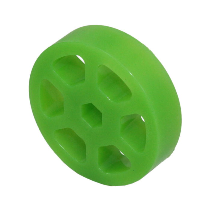 Compliant Wheels - am-3571_green - Diameter=2 inch, Durometer=35A, Bore=3/8 in Hex - migrated