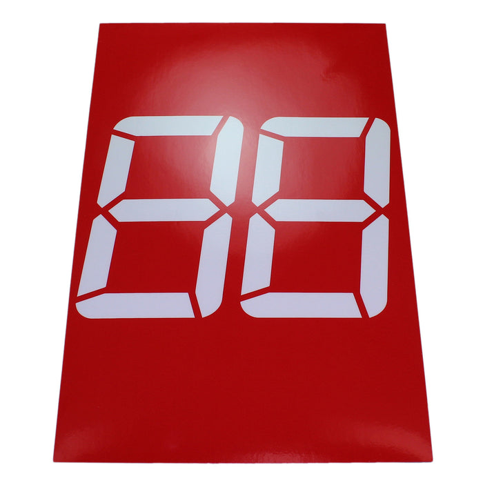 Double Digit 7-Segment Stick-On Bumper Numbers - am-3788R - Option=Single Red Sticker - migrated