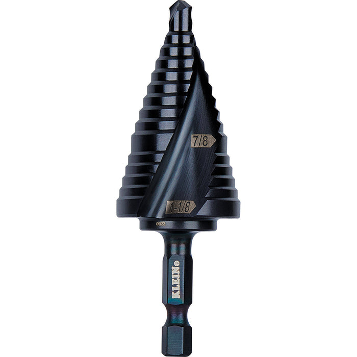 Spiral Flute Step Drill, 7/8 and 1-1/8 in.