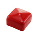 1x1 in. Short Square Tube Cap - am-4305_red - Color=Red - migrated