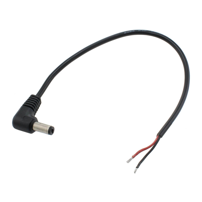 5.5 mm Right Angle Male DC Barrel 20 AWG Cable - am-4356 - migrated