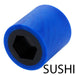 Stealth and Sushi Wheels - am-4541_blue - Durometer=50A, Bore=1/2 in Hex, Diameter=1 inch - migrated