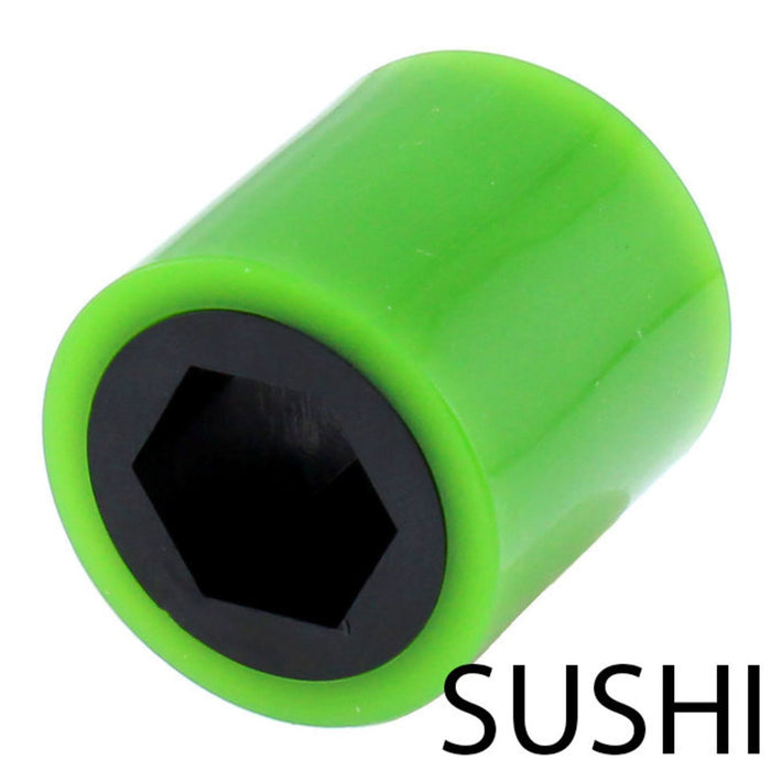 Stealth and Sushi Wheels - am-4541_green - Durometer=35A, Bore=1/2 in Hex, Diameter=1 inch - migrated