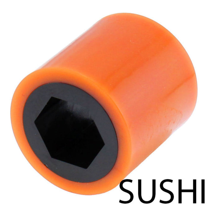 Stealth and Sushi Wheels - am-4541_orange - Durometer=40A, Bore=1/2 in Hex, Diameter=1 inch - migrated