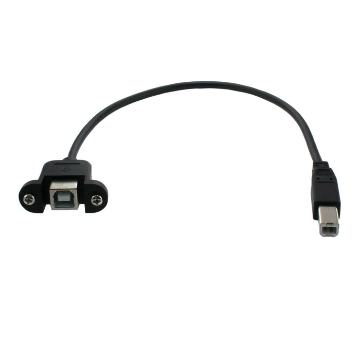 USB B Male to USB B Female Panel Mount - am-4561_1 - Image-1 - migrated