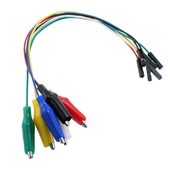 Mini Alligator Clip to Female Jumper Wire Set - am-4612_1 - Image-1 - migrated