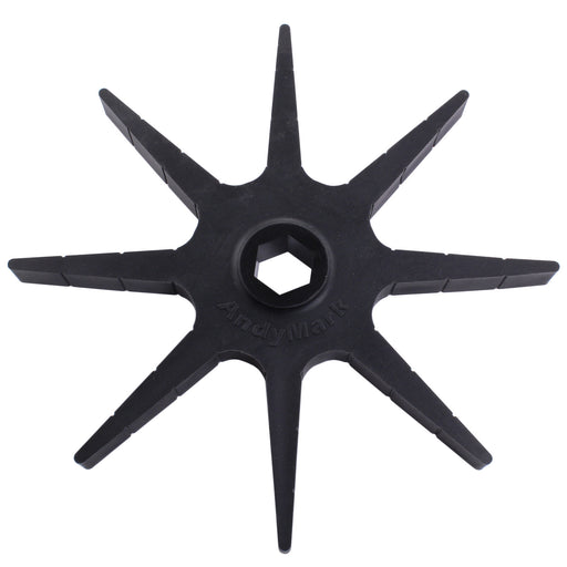 Compliant Stars - am-5123_black - Bore=1/2 in Hex, Durometer=60A - migrated