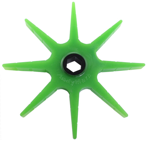Compliant Stars - am-5123_green - Bore=1/2 in Hex, Durometer=35A - migrated