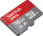 16GB SanDisk Ultra Flash microSDHC Memory Card - am-5186 - migrated